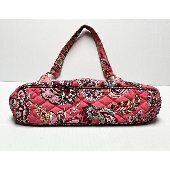 Vera Bradley Shoulder Bag Call Me Coral Retired Pink Hobo Paisley 10x13 Boho - Picture 3 of 6